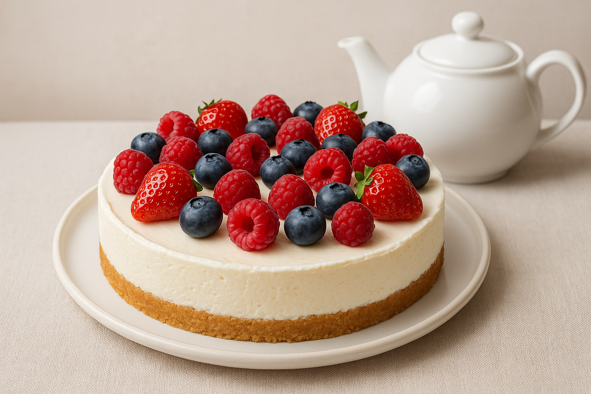 Wie man einen glutenfreien Käsekuchen mit Beeren ohne Backofen zubereitet: das einfachste und frischeste Rezept des Sommers